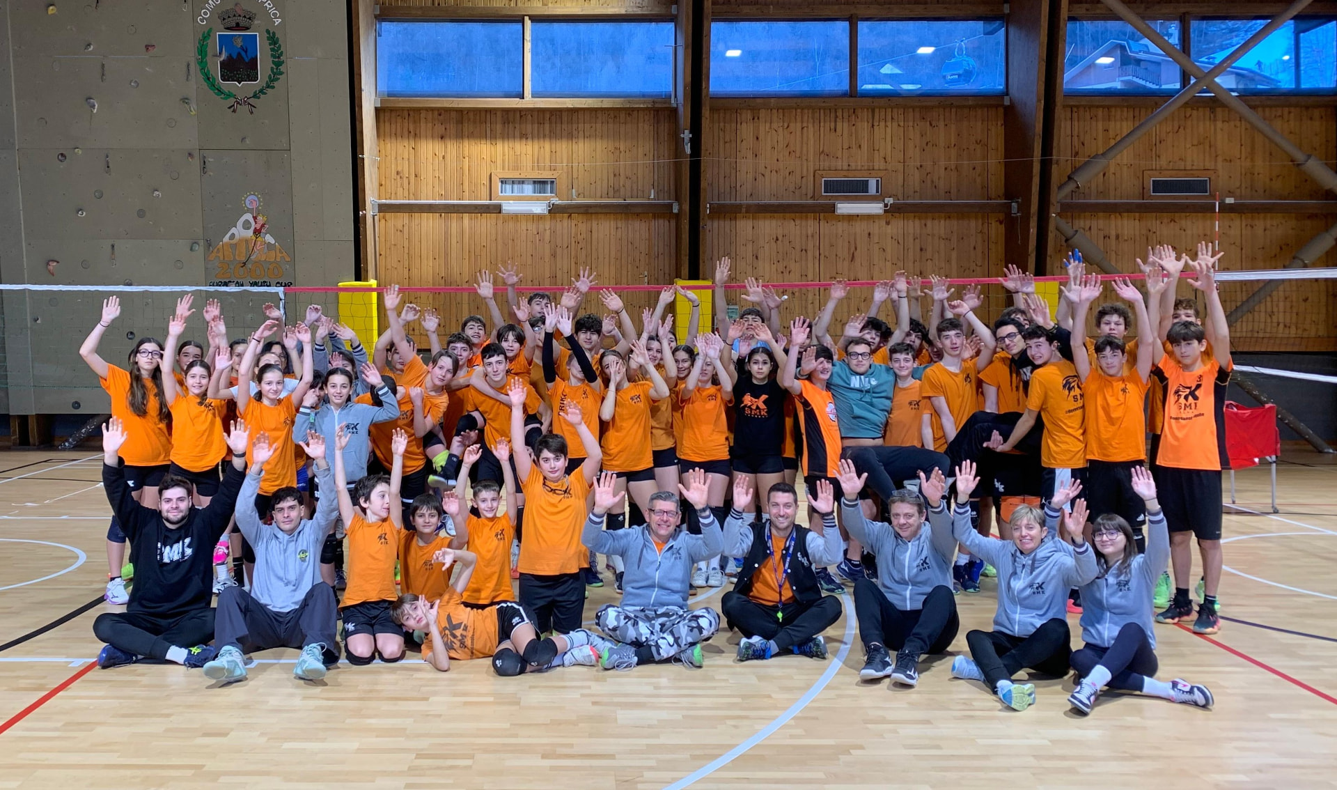 Ritiro Aprica — gruppo in palestra