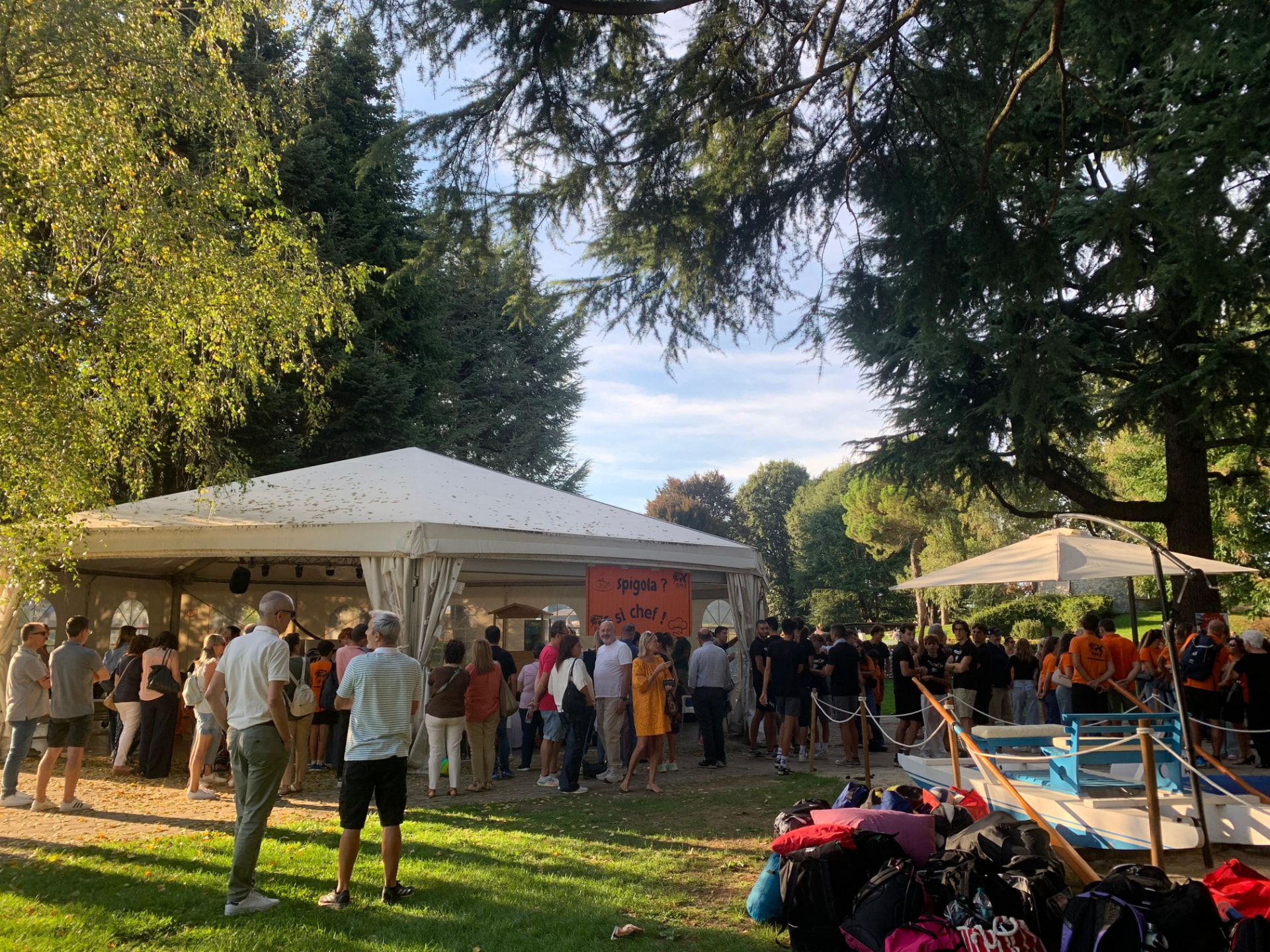 Tendone evento nel parco